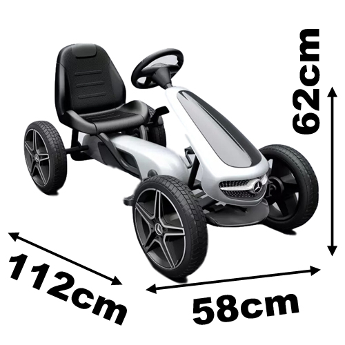 Licensed Mercedes Pedal Go Kart White